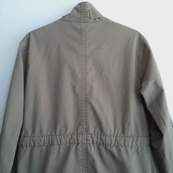 JOE FRESH Canvas Jacket Utility Sleeves Olive Green Sz S - Picture 6 of 13
